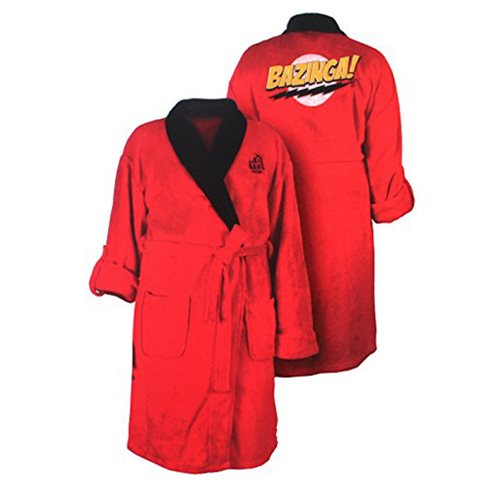Big Bang Theory Bazinga! Red Adjustable Bath Robe